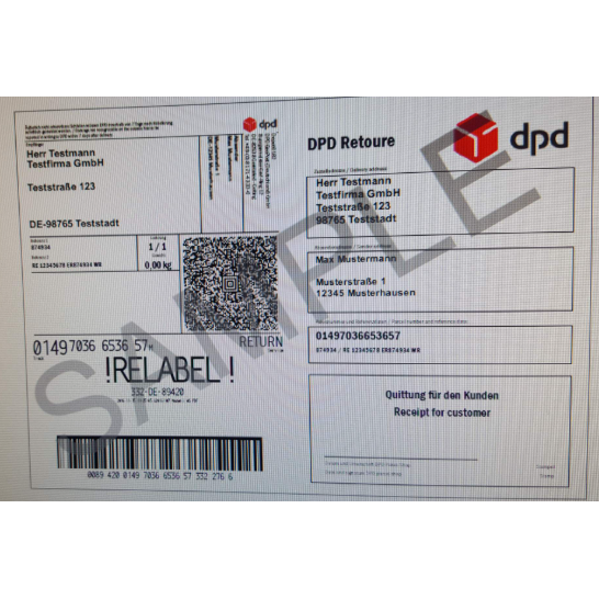 Etichetta di reso DPD