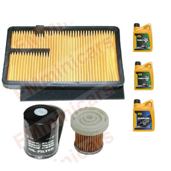 Wartungspaket + 2L Motoröl(10W40)+ 1L Getriebeöl(80W90), Aixam Z402 Ölfilter Luftfilter Dieselfilter Kubota