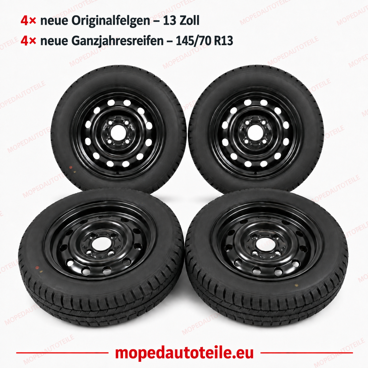 Satz von 4 neue Orginalfelgen + 4 neue Ganzjahresreifen 13 Zoll Ligier Microcar