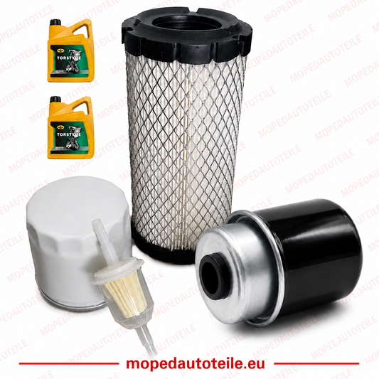 V2 Wartungspaket + 2L Motoröl(5W30), Lombardini 442/492/480 DCI Ölfilter Luftfilter Dieselfilter(2x) Version 2