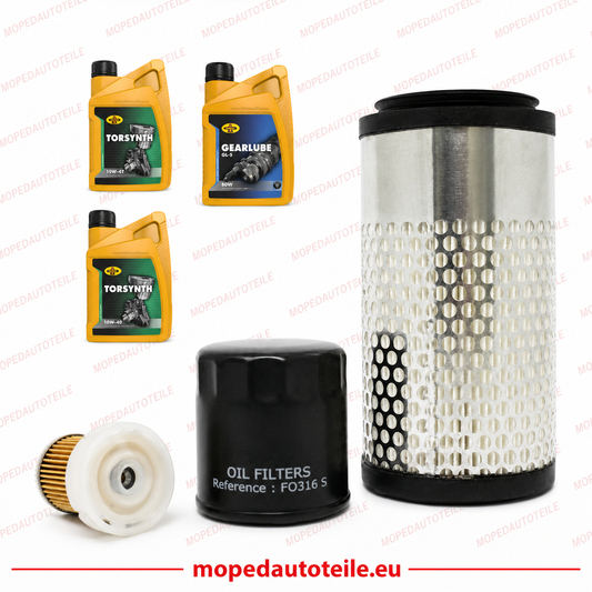 Maintenance package + 2L engine oil (10W40) + 1L gear oil (80W90), Aixam Z482 oil filter air filter diesel filter Kubota