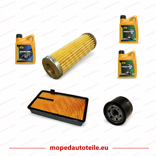 Maintenance package + 2L engine oil (10W40) + 1L gear oil (80W90), Aixam Z402 oil filter air filter diesel filter Kubota